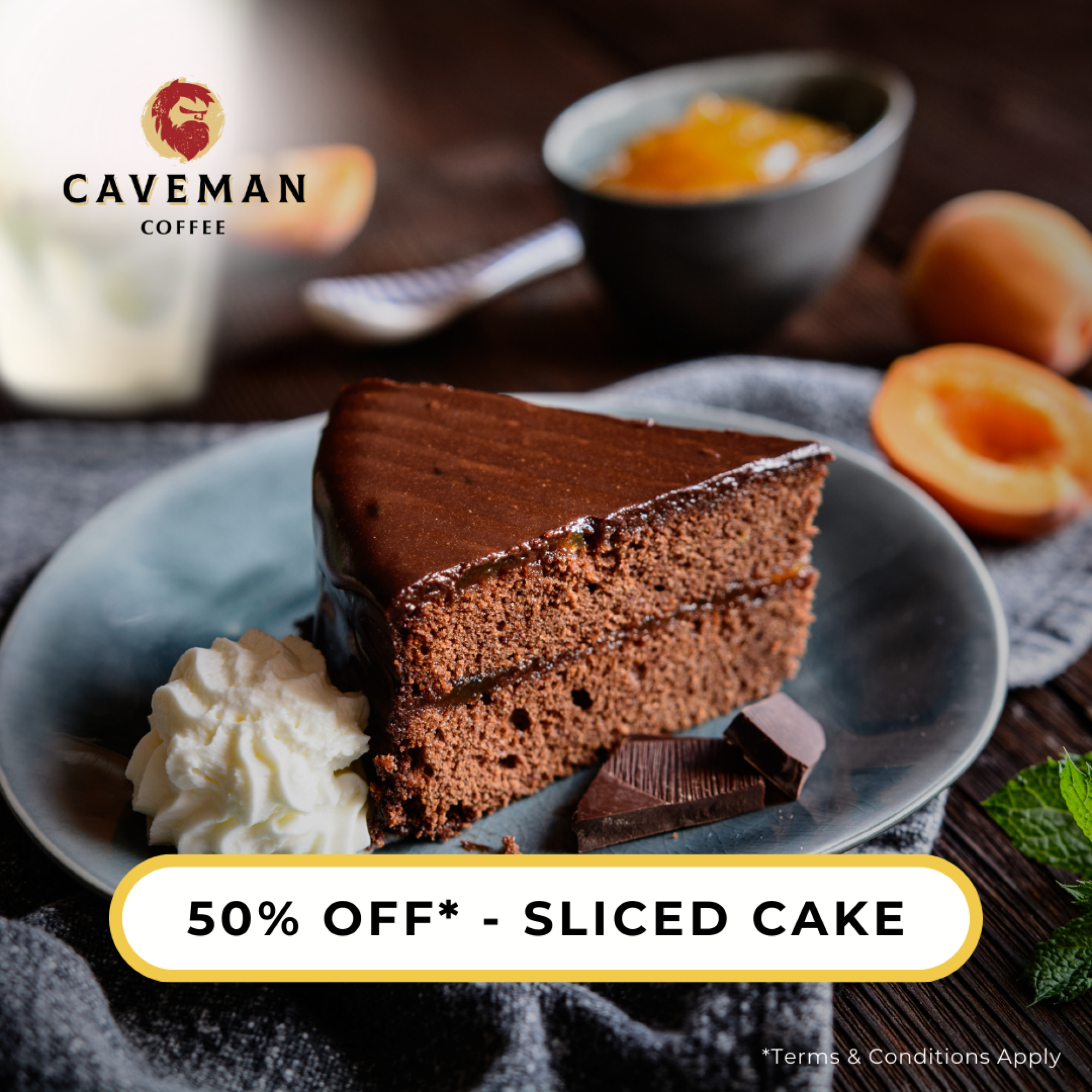 50% OFF* Sliced Cake